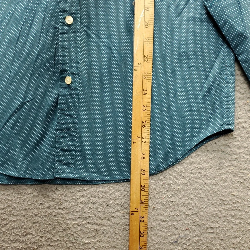 J.CREW Shirt Mens Medium‎ Multi Polka Dot Classic Long Sleeve Collared Button-Up